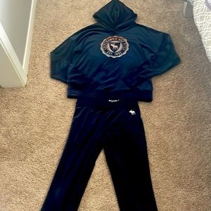 Abercrombie kids Matching velour hoodie and pants set size 15-16